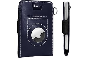 Apple AirTags Leather Wallet: Slim Front Pocket Wallet with AirTag Holder and RFID Blocking