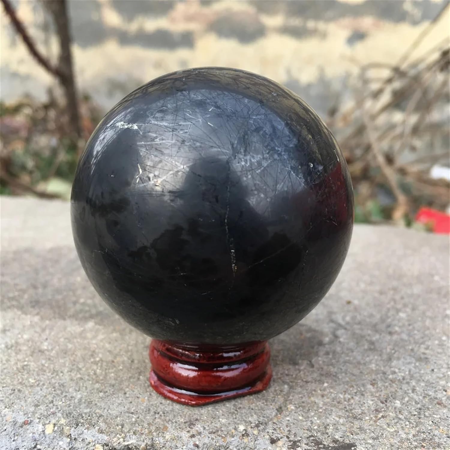Shungite Crystal Black Ball Stone Ornaments Home Decoration Home Decor(50mm)