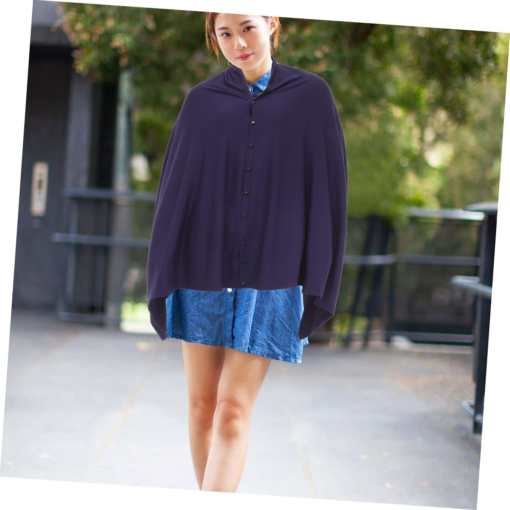 2stücke Babyponcho Stilltuch Zum Stillen Stillsichtschutz Stillsicherheitstuch Damentuch Stilldecke Stilltuch Multi-verwendung Zubehör Knopfverschluss