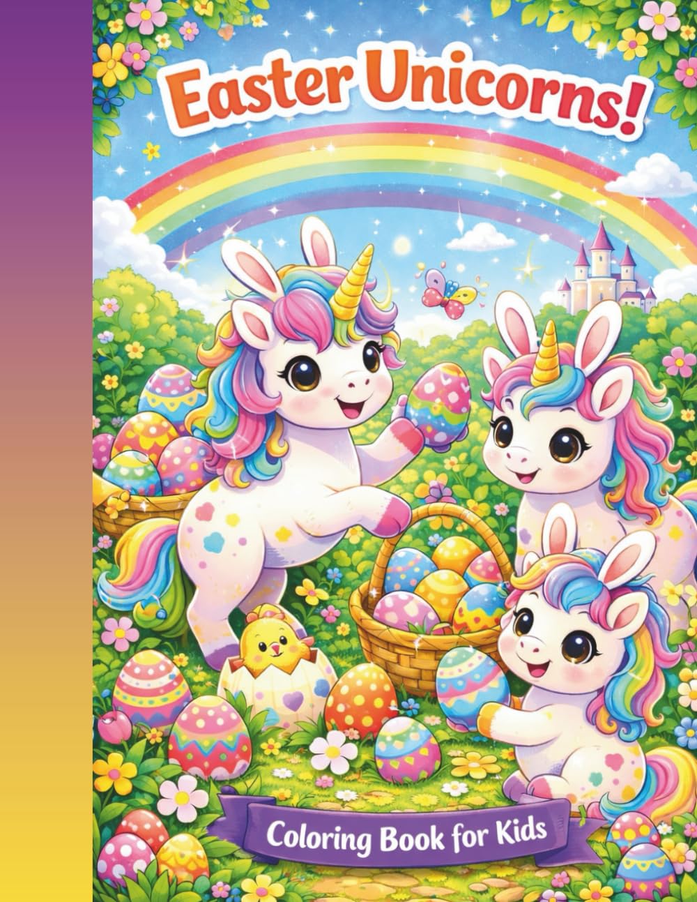 Easter Unicorn Coloring Book for Kids – Cute Magical Unicorns, Bunnies & Eggs | Fun Spring Coloring Pages for Girls Ages 4-8: A Fun and Magical Easter ... Spring Scenes, Perfect Easter Gift for Kids