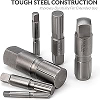 Vista 7 de Juego de 6 Piezas de Extractores de Tubería, Extractores de Acero Resistente de TUBERÍA de 1/8 a 1 Pulgada para Tuberías Rotas, Juego de Extractores