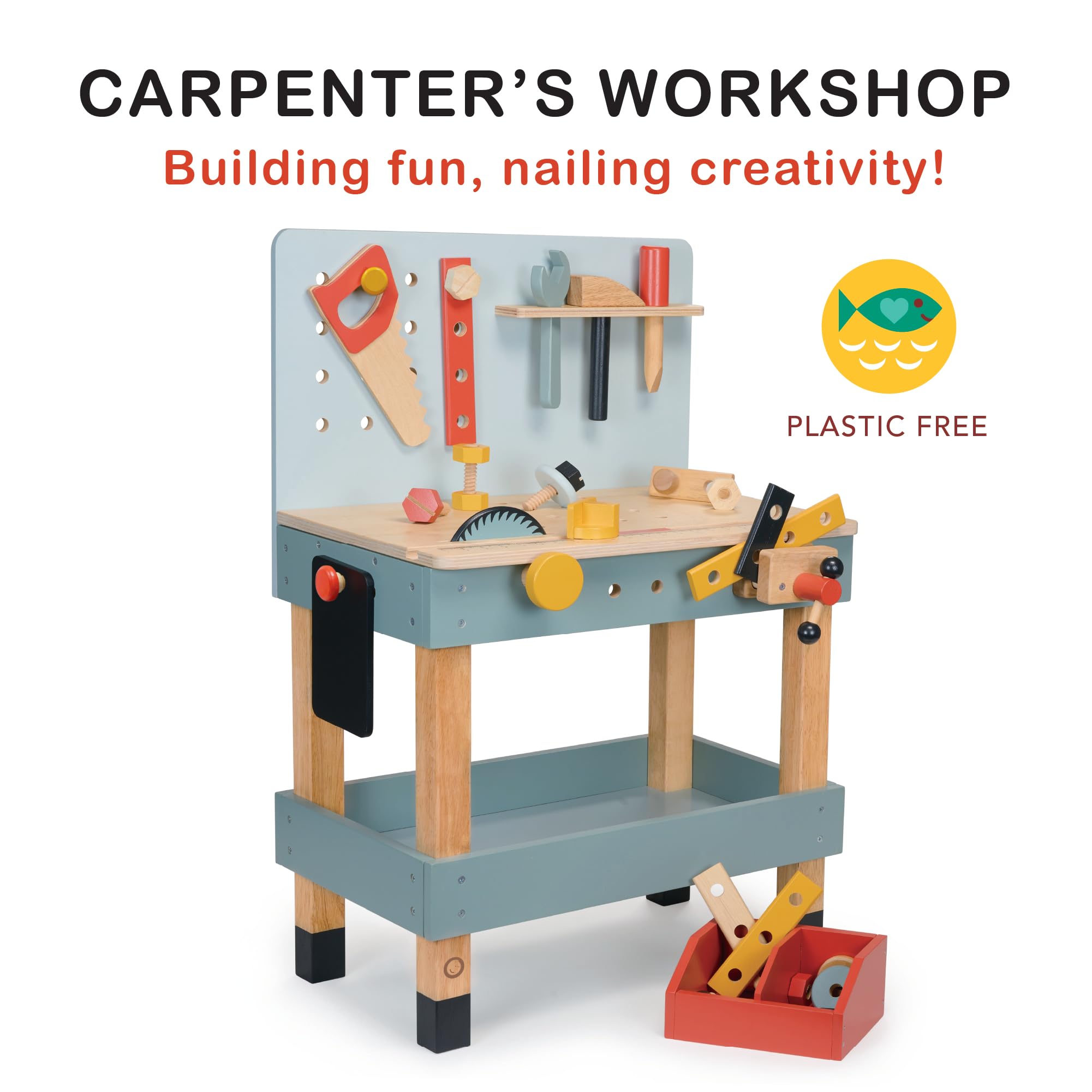 Amazon.com: Mentari Toys - Carpenter's Workshop - Wooden Tool