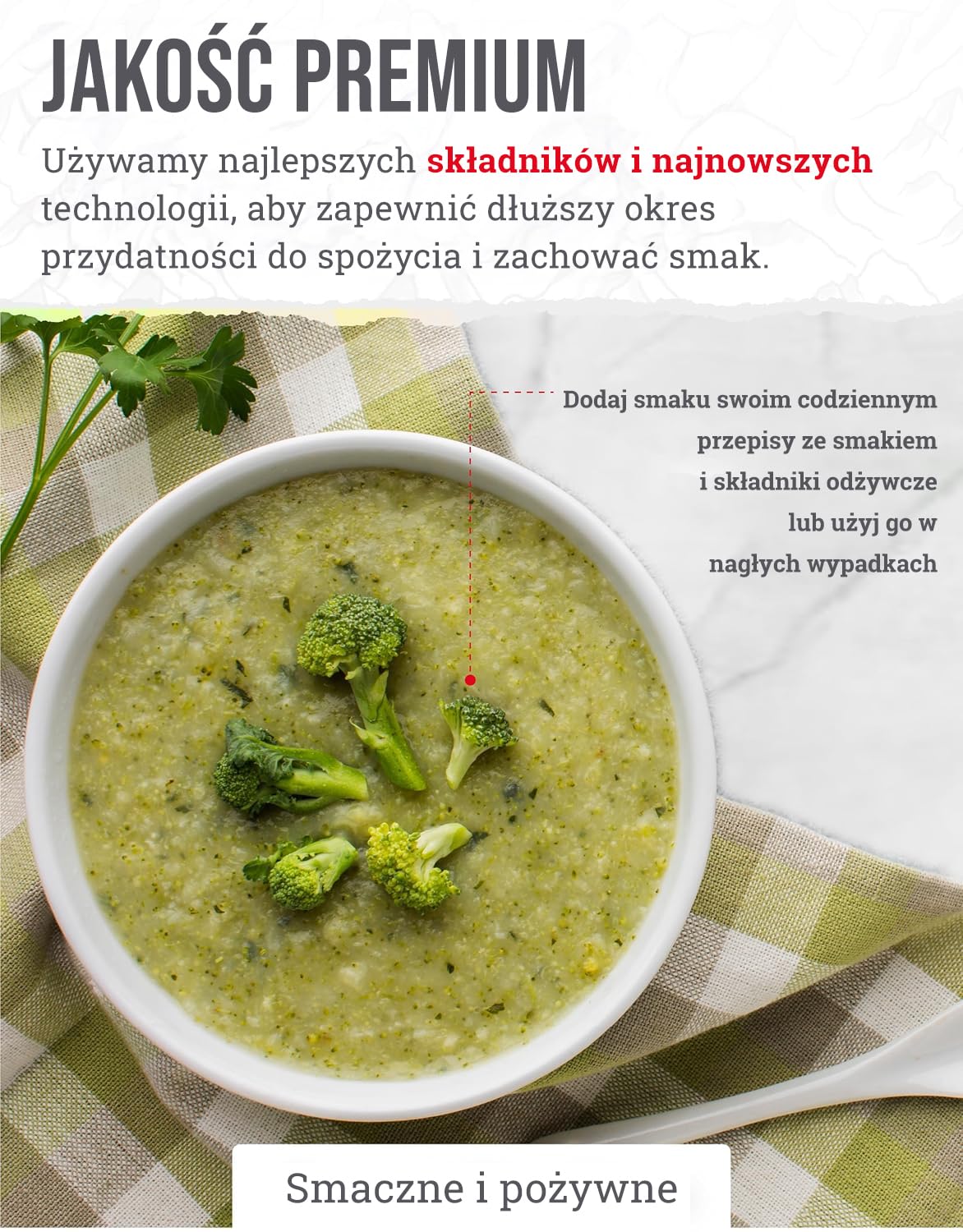 ReadyWise, 120 Porcji, Racja awaryjna, Mieszanka warzywna, Brokuły, Groszek, Fasolka szparagowa i Kukurydza, Liofilizowana, Długoterminowe zaopatrzenie w żywność, 25-letnie przechowywanie
