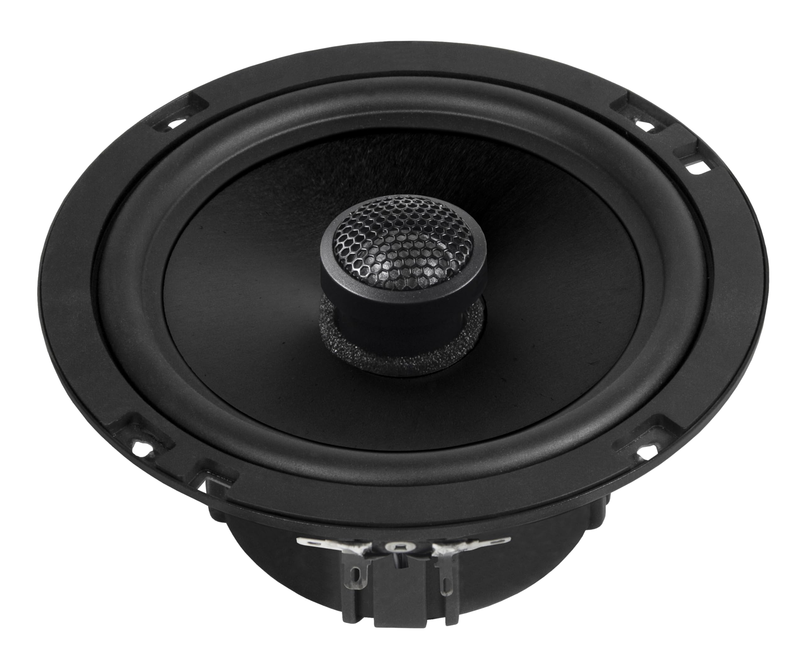 MUSWAY ML62 - Sistema coaxial de 2 vías de 16,5 cm, altavoz empotrable para coche con tweeter de tejido de 20 mm y membrana de aluminio para un sonido impresionante