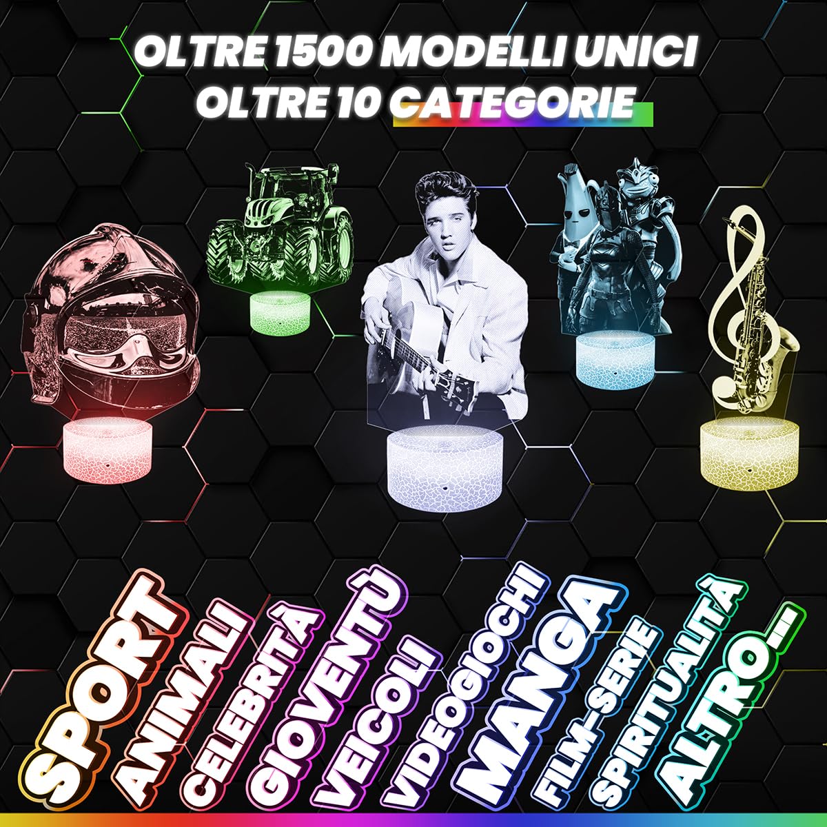 Lampephoto.fr - Lampada 3D Formula 1 F1 Charles Leclerc, Luce Notturna Tattile Formula 1 F1 Charles Leclerc Illusione 3D Led, Idea Regalo di Natale per Ragazzi e Ragazze Lampada da Comodino TOP