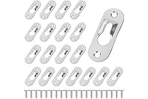 20 Pack Keyhole Hanger Bracket with Screws for Picture Frame Mirror Cabinet Hanging