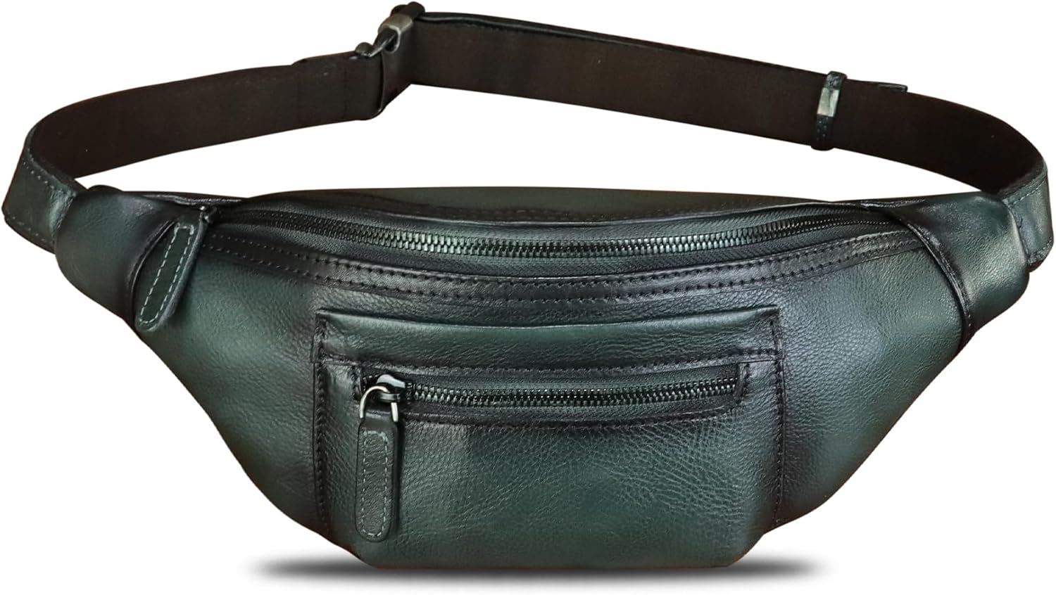 Genuine Leather Fanny Pack for Men and Women Vintage Handmade Leather Waist Bag Sling Bag Sling Backpack Purse Hip Crossbody Bag (Darkgrey)