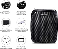 Vista 7 de ZOWEETEK Amplificador de Voz Original para Profesores con 2 Micrófonos, Amplificador de Voz Inalámbrico con Auriculares Micrófono, Altavoz Portátil