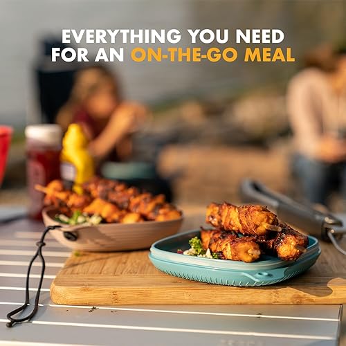 Miniatura 5 de UCO Kit de 4 piezas para acampar con cuenco, plato y juego de utensilios de tenedor 3 en 1