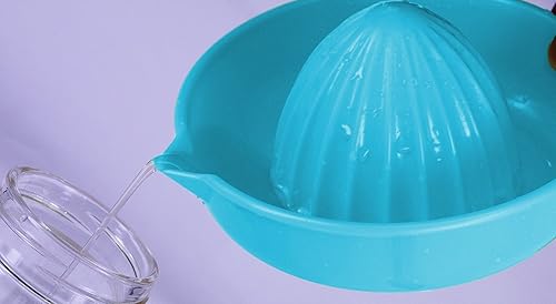 Miniatura 5 de Tenta Kitchen - Juego de dos exprimidores de cítricos con mango y boquilla de vertido, color azul