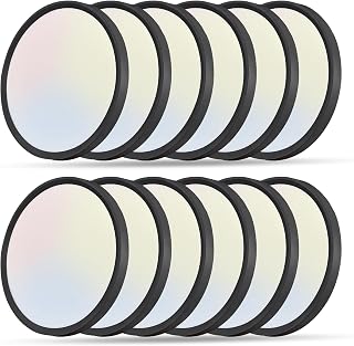 12PK 12 Inch LED Flush Mount Ceiling Light, 24W, 2520LM, 3000K/4000K/6000K CCT Selectable Super Slim LED Ceiling Light, Close to Ceiling Round Flat Panel Light for Hallway, Bedroom,Kitchen ect