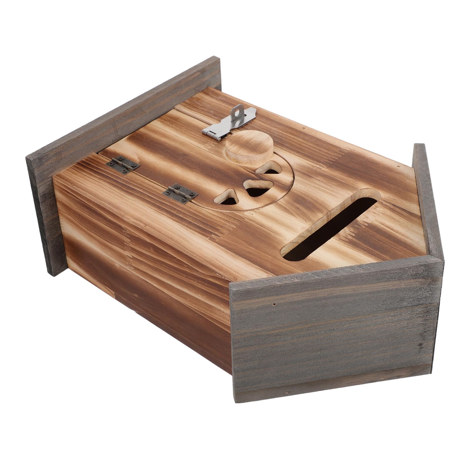 Boîte aux lettres bois contre le vol de courrier grande boîte de dépôt murale SHINEOFI