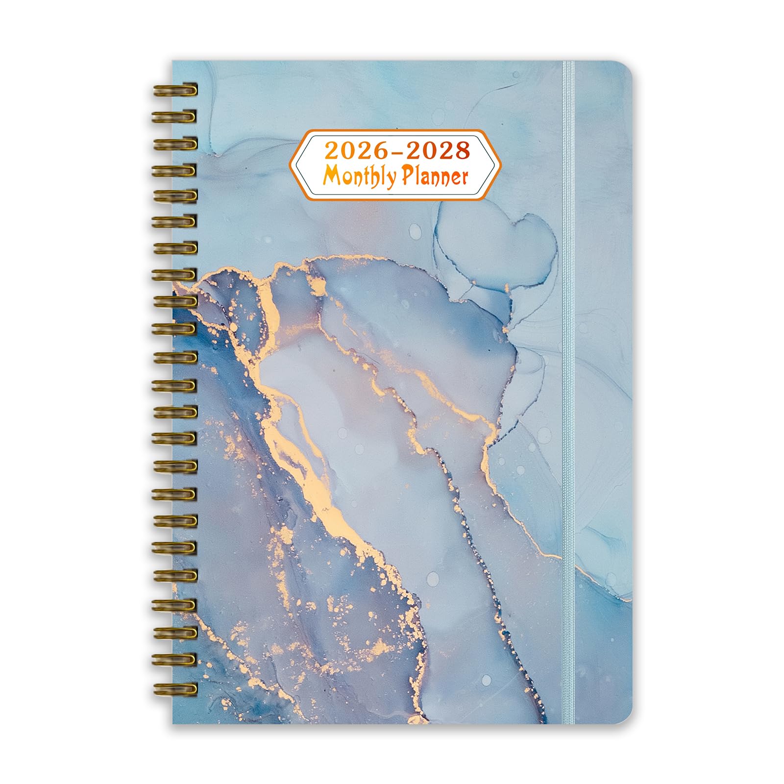 Calendario mensual de 3 años, organizador semanal académico con encuadernación de doble alambre, 9 x 11 pulgadas, enero de 2026 a diciembre de 2028, para estudiantes y profesores (mármol gris)