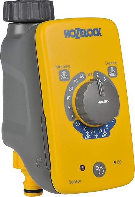 Hozelock Sensor Electronic water timer with daylight sensor that automatically waters daily, only at sunrise, sunset or both
