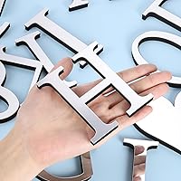 Vista 14 de PATIKIL Adhesivos de pared de acrílico 3D con letras B, autoadhesivas, para decoración del hogar, letrero artístico, para bricolaje, decoración