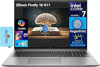 HP ZBook Firefly 16 G11 AI Mobile Workstation 16.0" IPS FHD+ Display (Intel Core Ultra 7 155U, 64GB DDR5, 4TB SSD, Copilot, Backlit KB, Fingerprint, 2 Thunderbolt 4, Win11P) w/DKZ USB Port Expander
