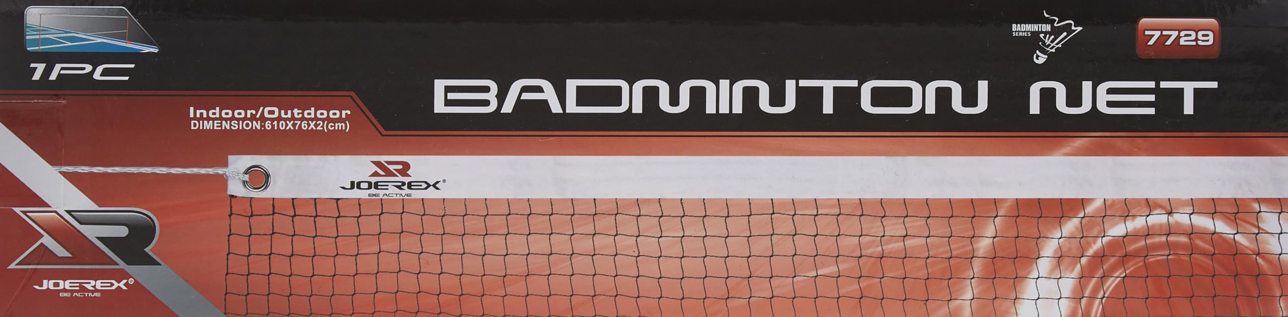 Joerex Badminton Net (Nylon) 7729 @Fs, Multi-Color