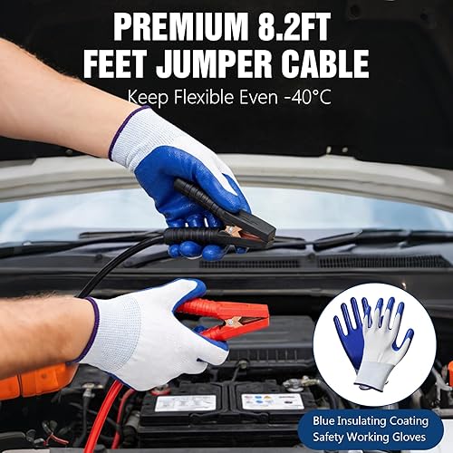 Miniatura 2 de XOOL Kit de emergencia para automóvil con cables de puente, kit de primeros auxilios, correa de remolque y juego de herramientas – Kit de seguridad