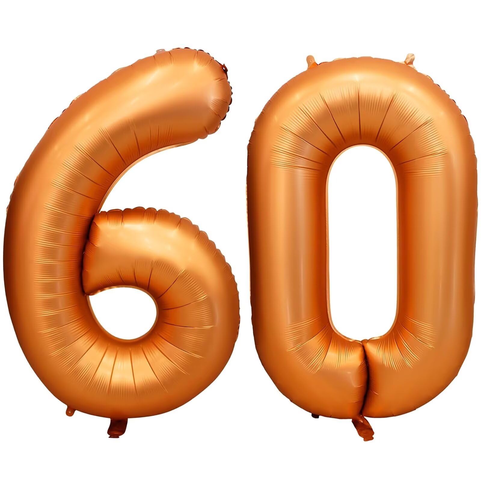 Orange Number 60 Balloons 40 Inch Large Aluminum Foil Orange Party Balloons โ image 1