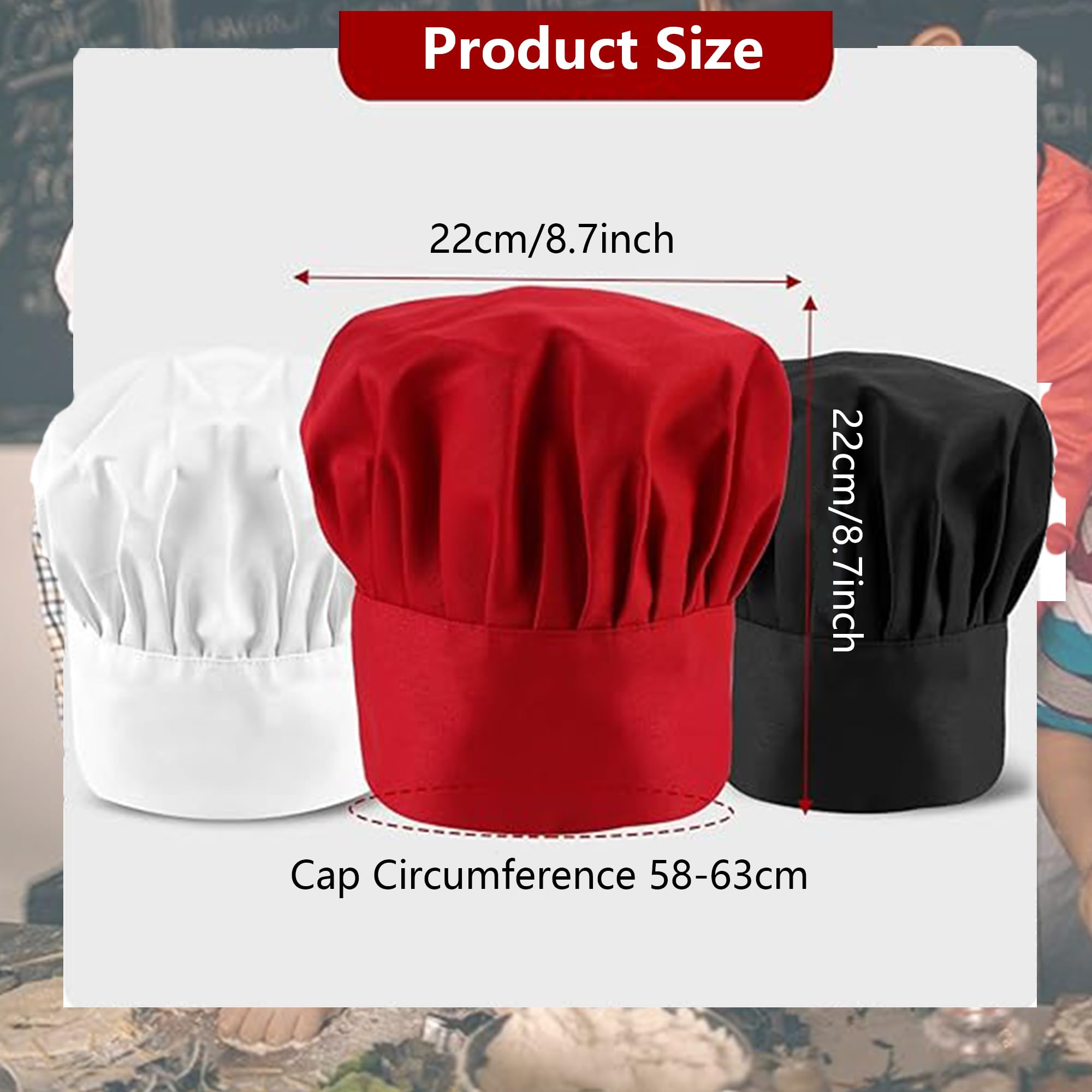 laeeyin 1 sztuka czapka kucharska unisex czapka kucharska dla dorosłych szefa kuchni czapka regulowana dla mężczyzn i kobiet restauracja gotowanie BBQ pieczenie