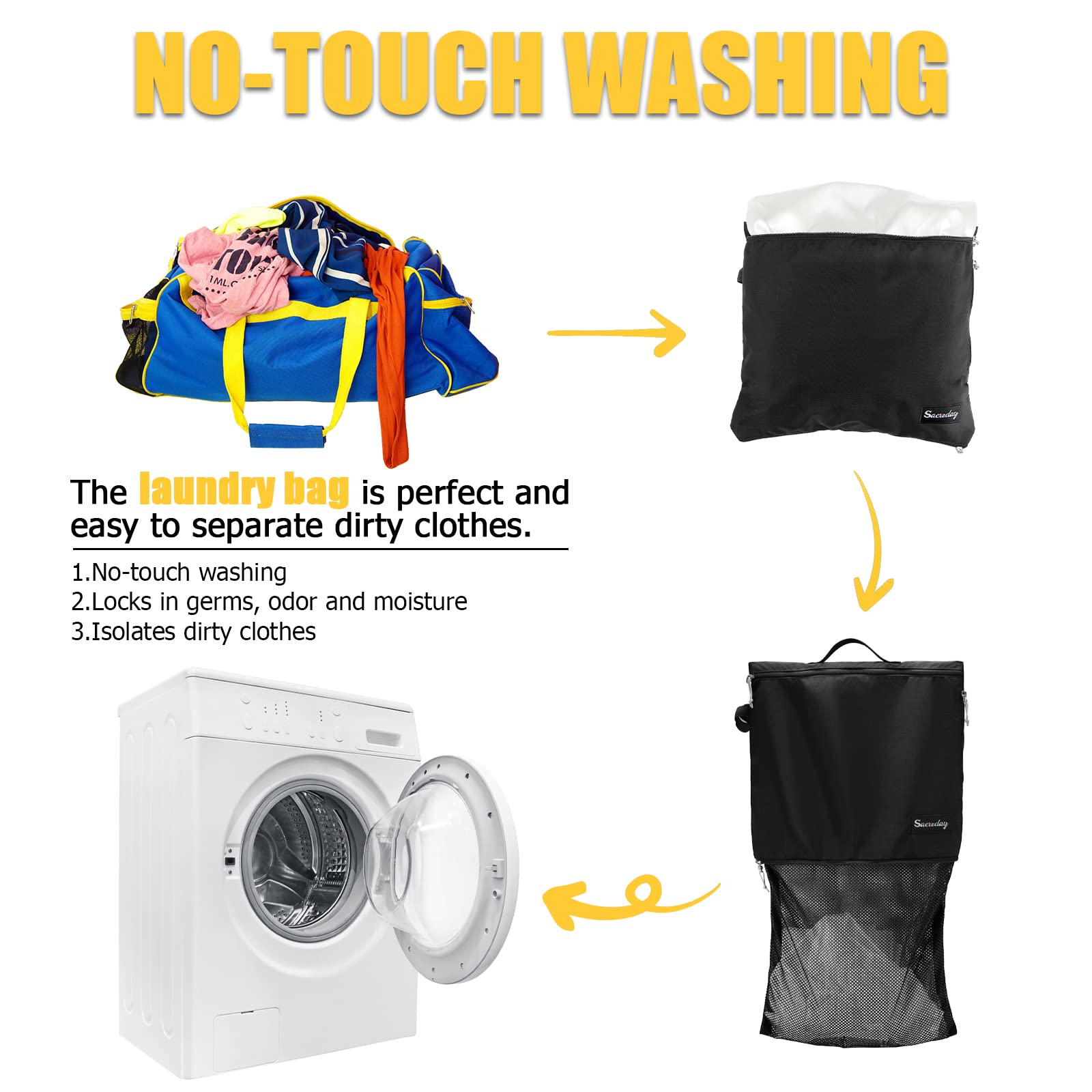 Amazon.com: Dirty Laundry Bag for Traveling-Mesh Laundry Bags XL