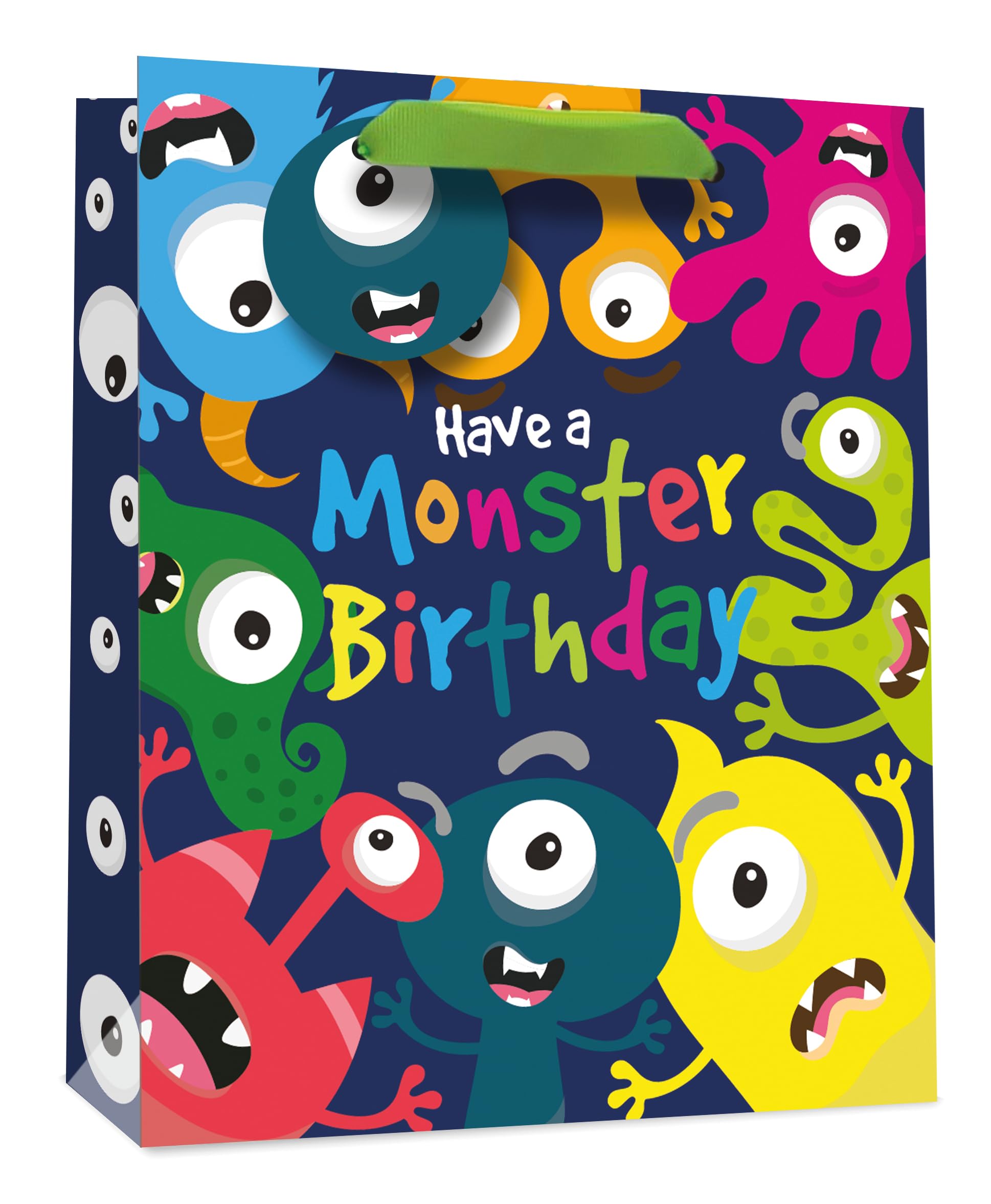 AbbeyShake gift bags large size multidesign - Pack of 6 (Colourful Monster Birthday)