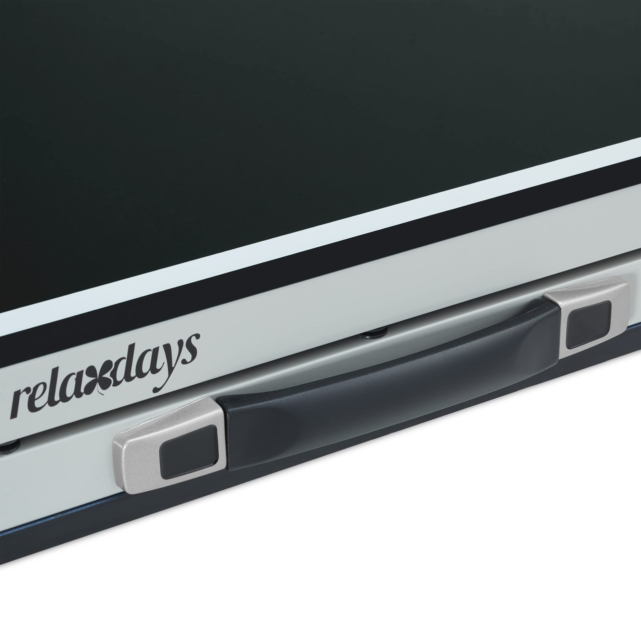 Relaxdays Table Tennis-de-Table d’intérieur, Pliant, lot, Filet, 2 Raquettes, 3 balles, HxLxP : 70 x 150 x 70 cm, Noir