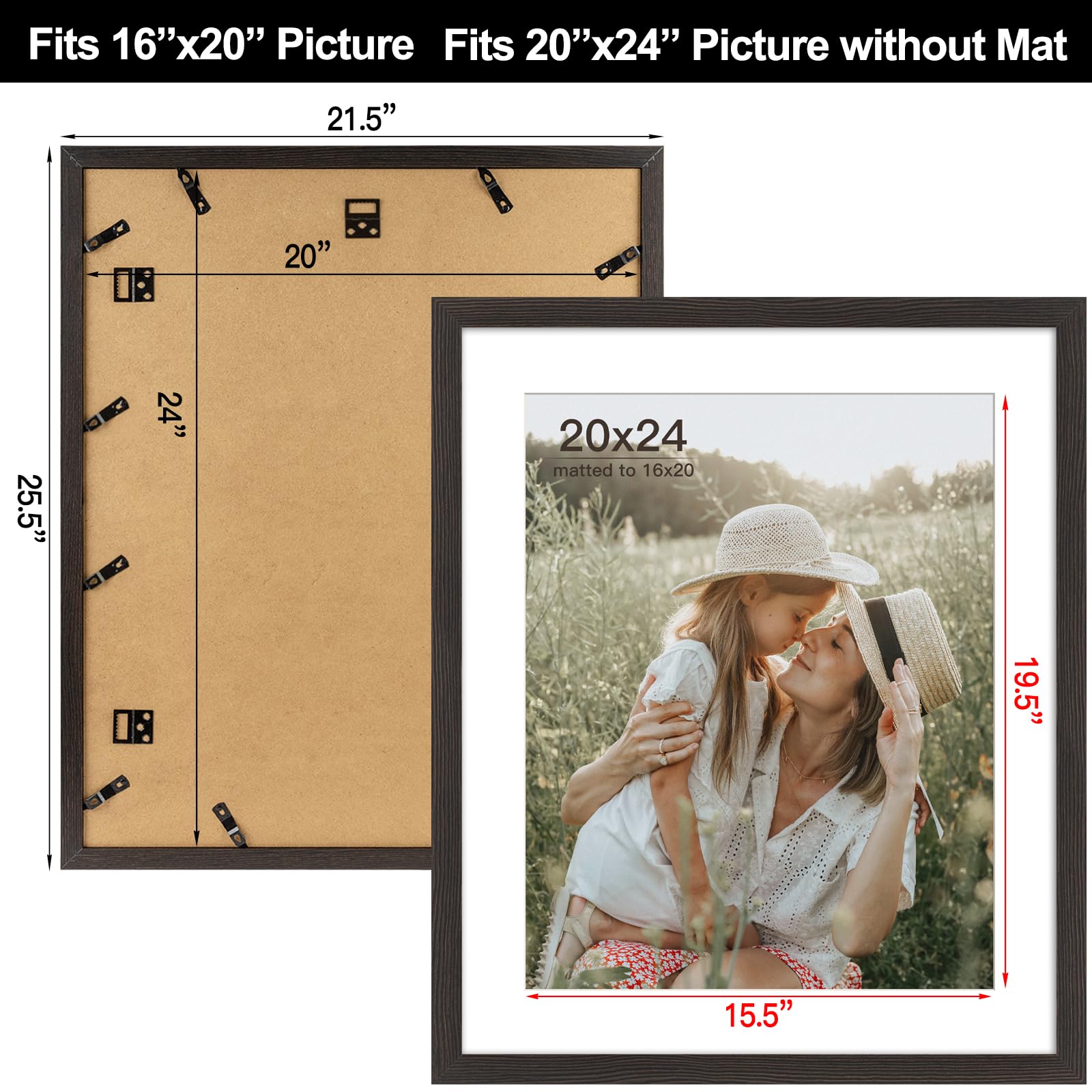Amazon.com - Momentworth 20x24 Picture Frame with Mat for 16x20