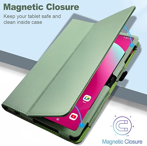 Miniatura 5 de ACdream Funda para T-Mobile Revvl Tab 5G 2023, funda protectora delgada de cuero con función de encendido automático, correa de mano y ranuras para