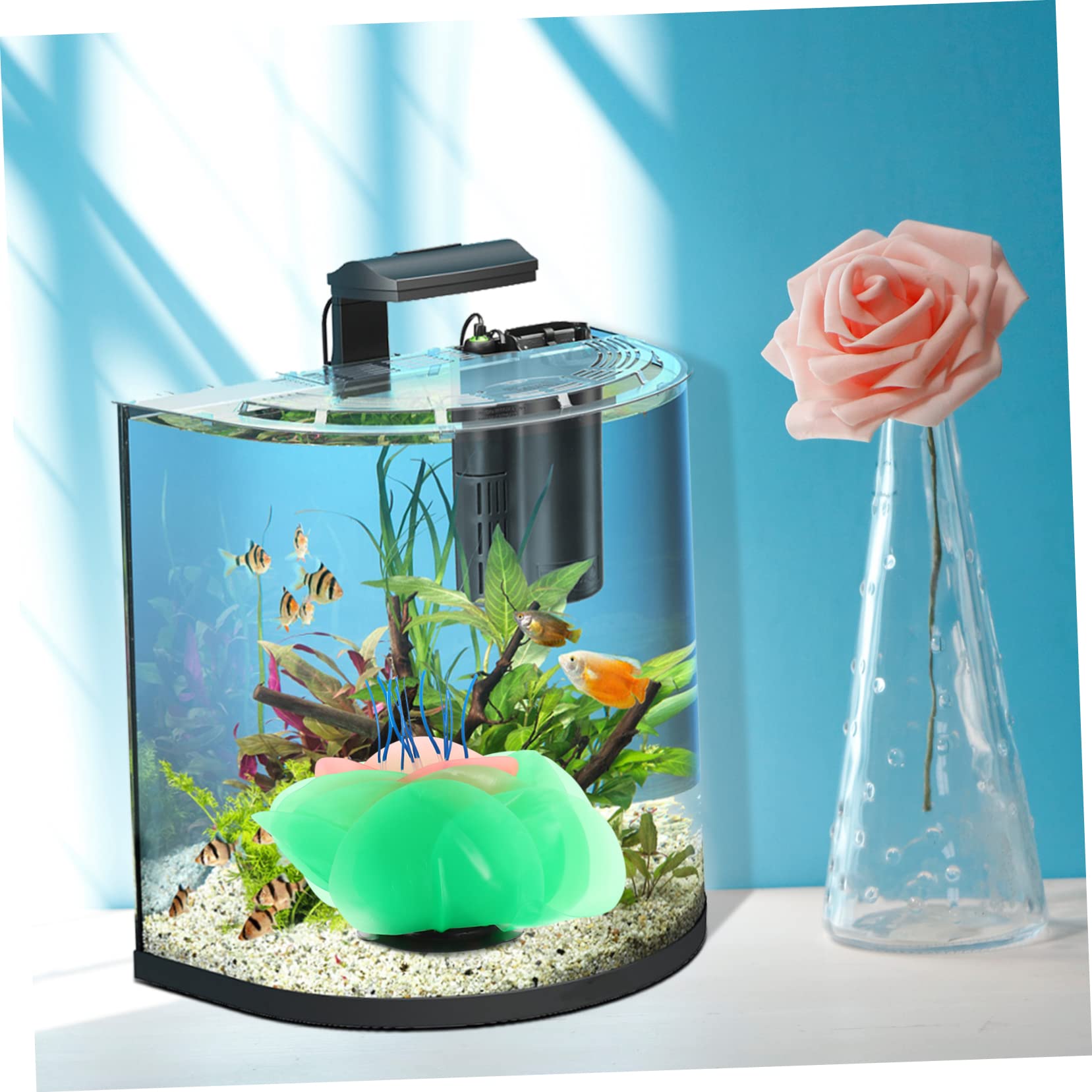 Kisangel 5 Piezas De Adornos para Acuario Marino Decoración De Tanque Plantas Artificiales Adorno De Coral De Silicona