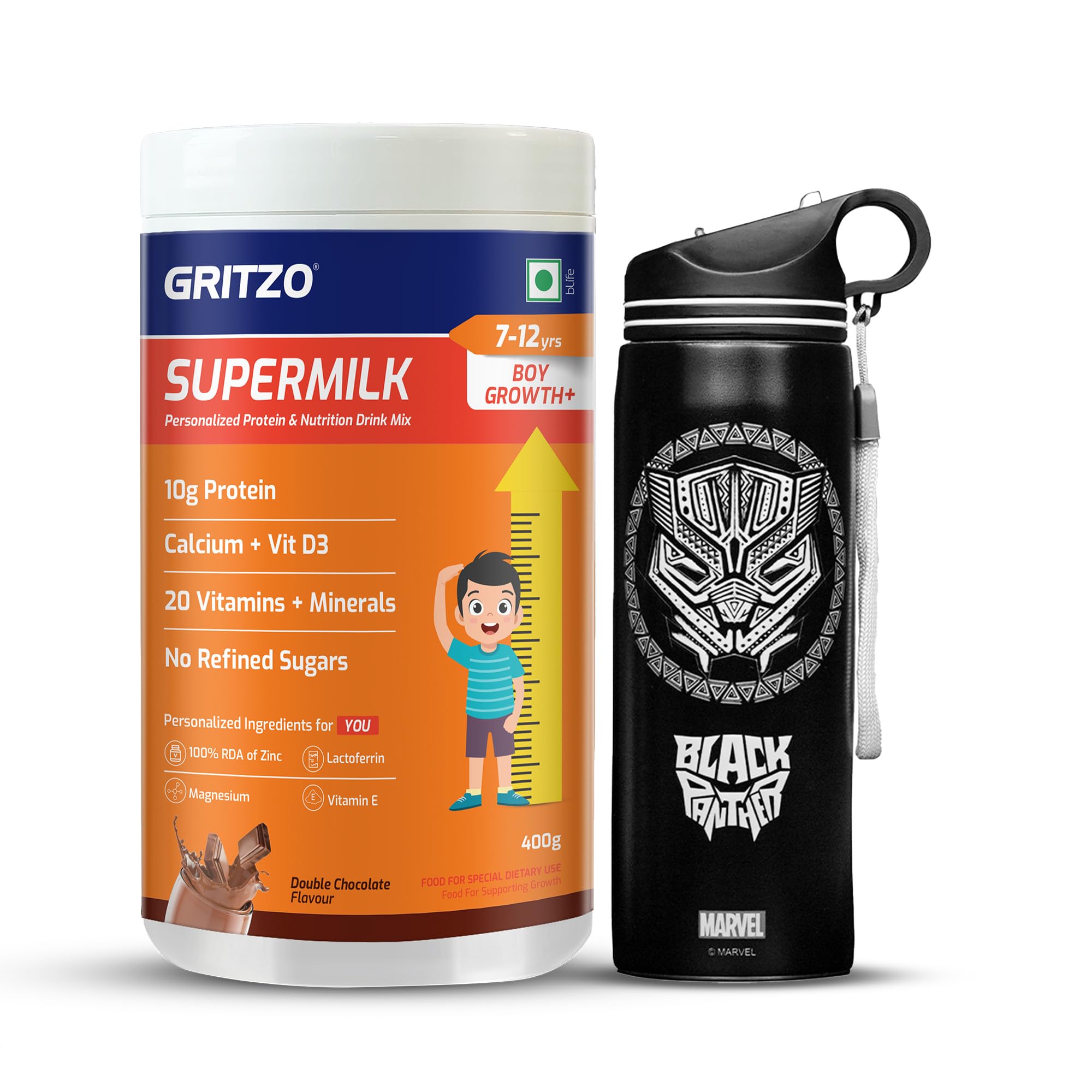 Gritzo SuperMilk Growth (7-12y Boy), Double Chocolate, 400g — Amazon image 18