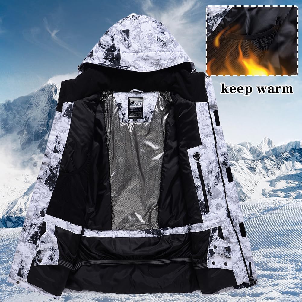 Men's Ski Suit Waterproof Snow Suits Two Piece Snowboard Jacket and Pants Set Outdoor Windproof Winter Warm Snowsuits - Image 2