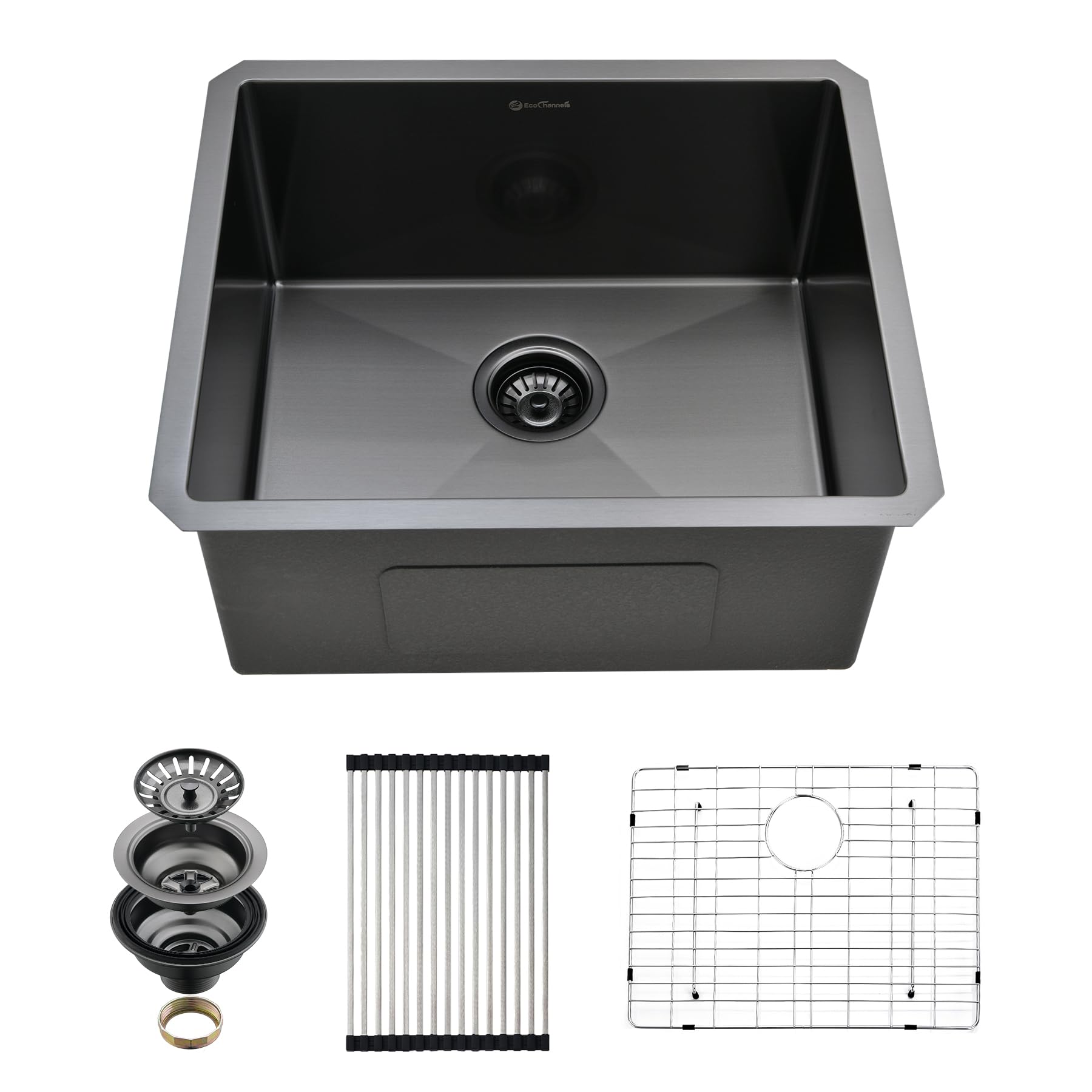 Évier de cuisine encastrable en acier inox robuste pour éliminer le bruit et le calcaire