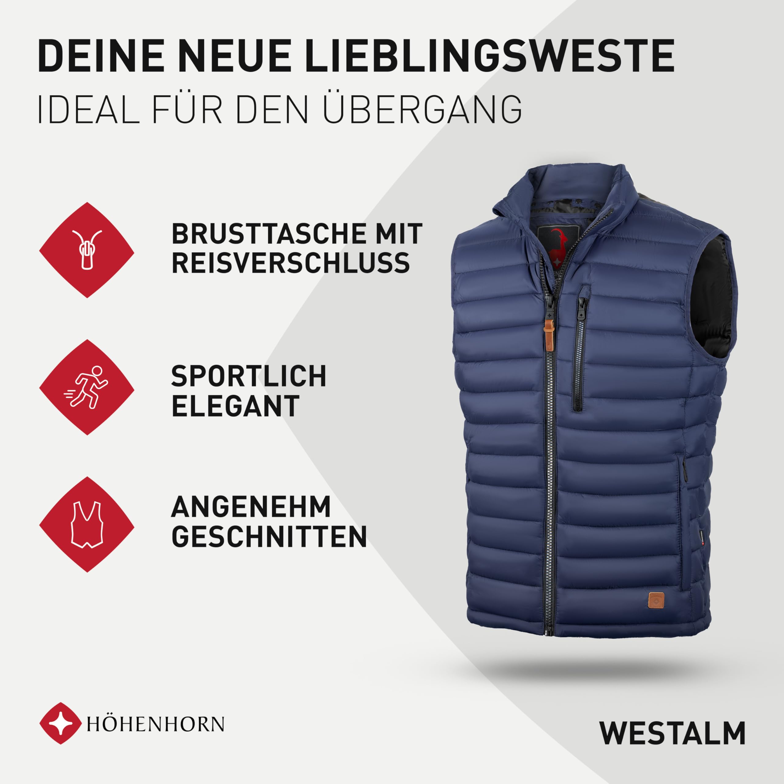 Höhenhorn Westalm Herren Weste Steppjacke Sportjacke