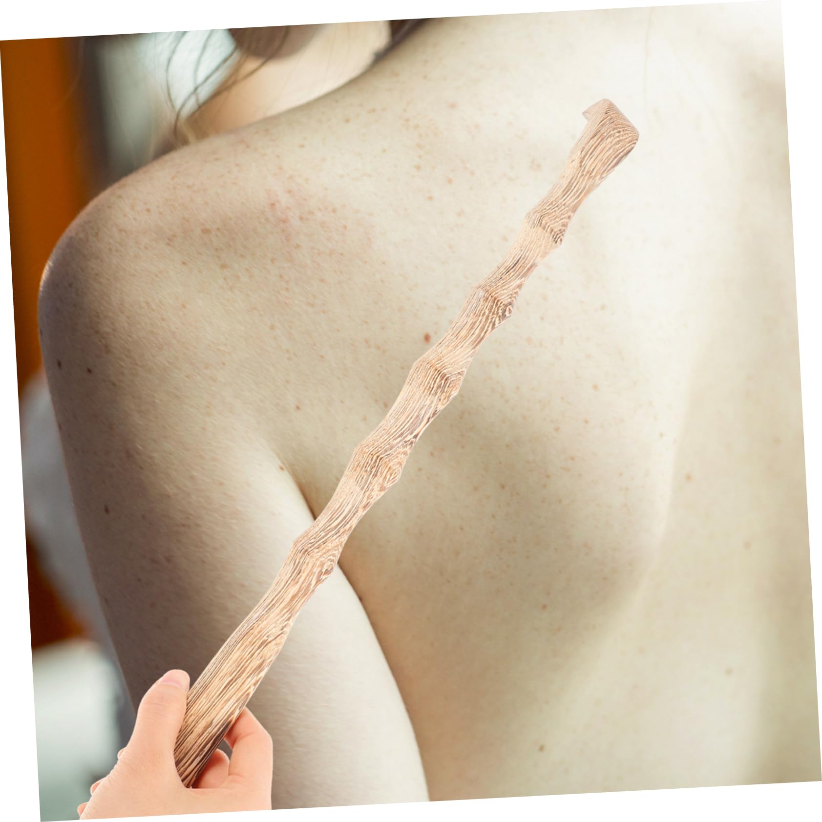 4 Piezas raspador rascador de espalda palo trasero rasguño en la espalda para Scratchers de espalda adultos rascarse la espalda de madera Light Brown