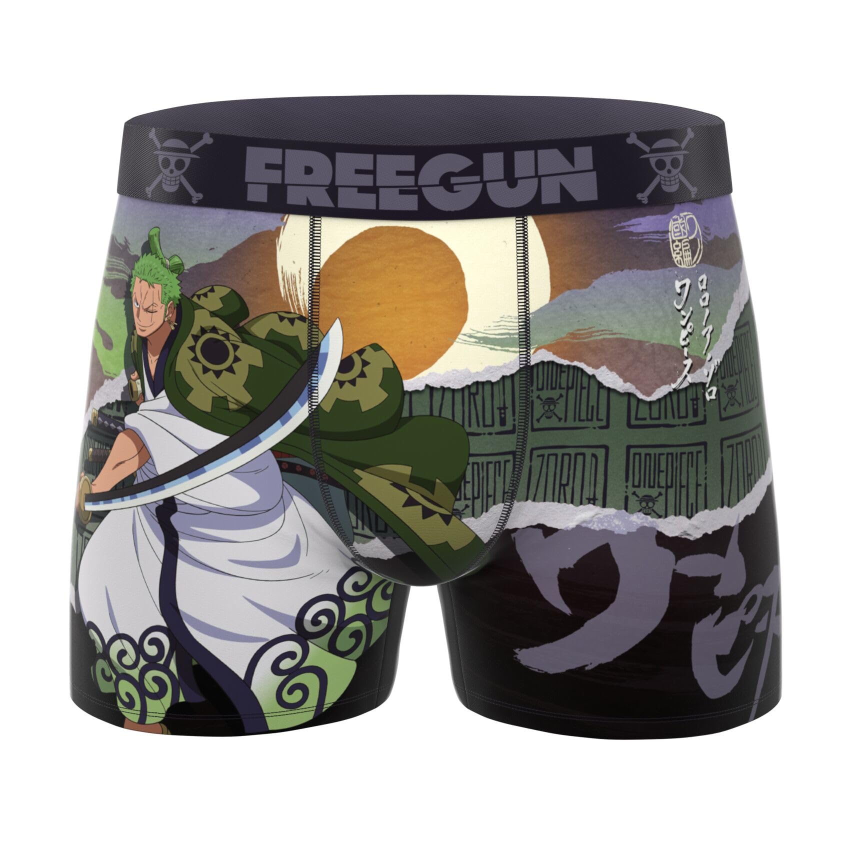 FREEGUN Boxer Enfant One Piece, Caleçon Garçon, Confortable & Ultra-Doux (Lot de 4)