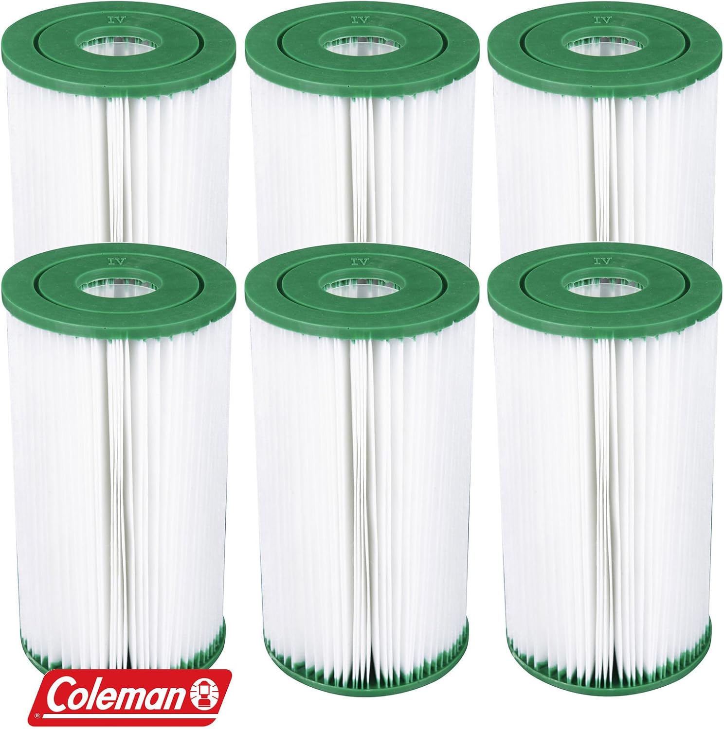 Bestway 6 Coleman Type IV/B Filter Cartridges for 2500 GPH Above Ground Pool Filters