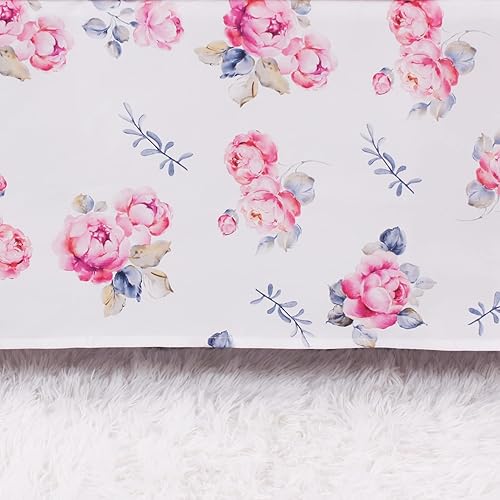 Miniatura 5 de Belsden Juego de ropa de cama floral de 3 piezas para cuna, para bebés, niños y niñas, ropa de cama clásica esencial para guardería, incluye