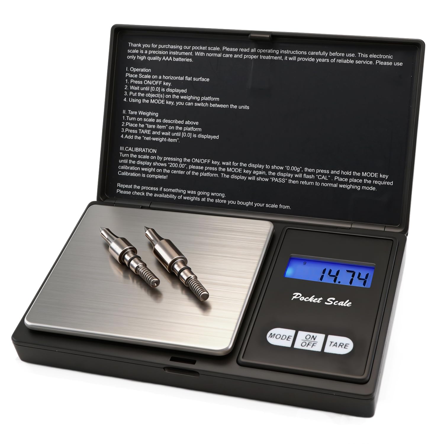 Luoyer Archery Arrow Scale for Weighing Shaft Arrowheads Broad Heads Accurate Unit Grain Mini Pocket Digital Scale for Customize Arrow DIY for Hunter