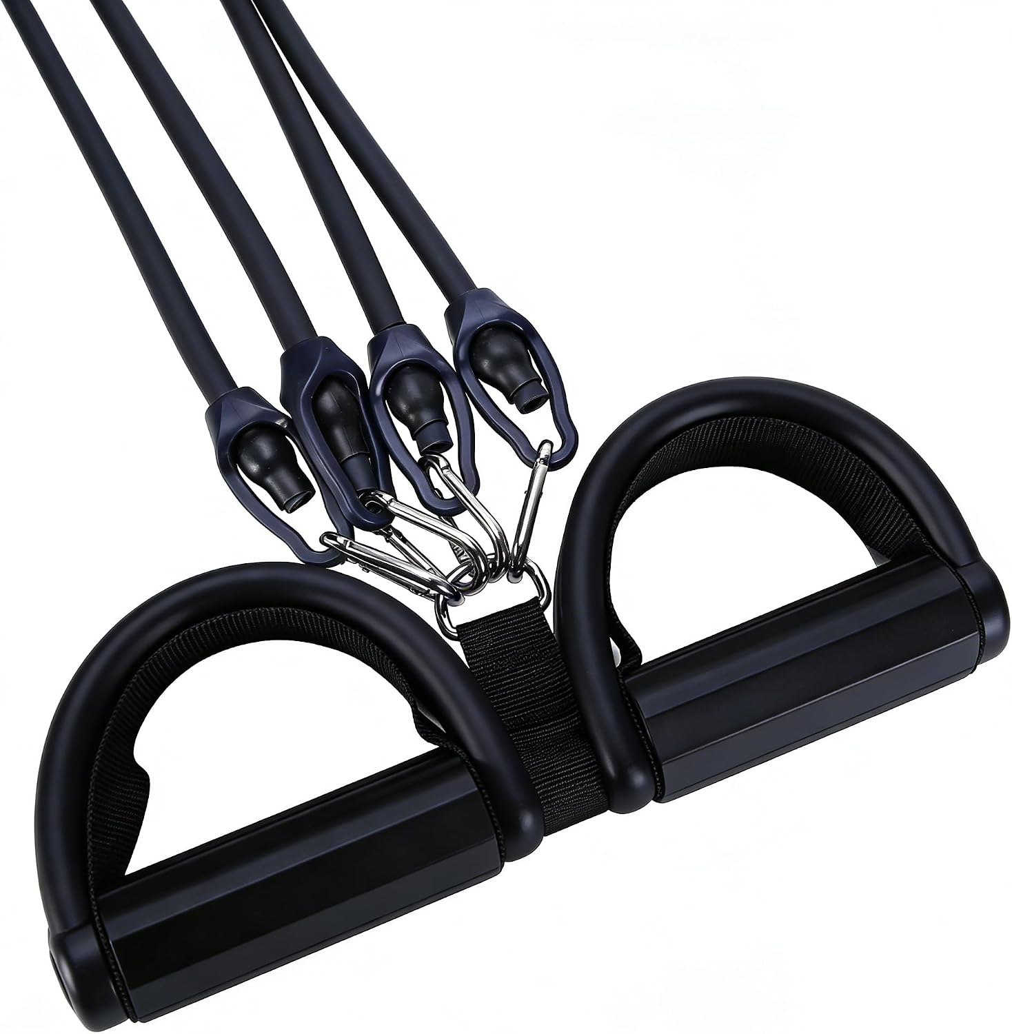 Lenporl Upgrade 4-Tube Pedal Ankle Puller Resistance Bands with Two Extra Handles,Pedal Puller Resistance Band with Handle for Home Gym,Yoga & Pilates,Ideal to Tone Arms,Abs,Waist Unisex image 4