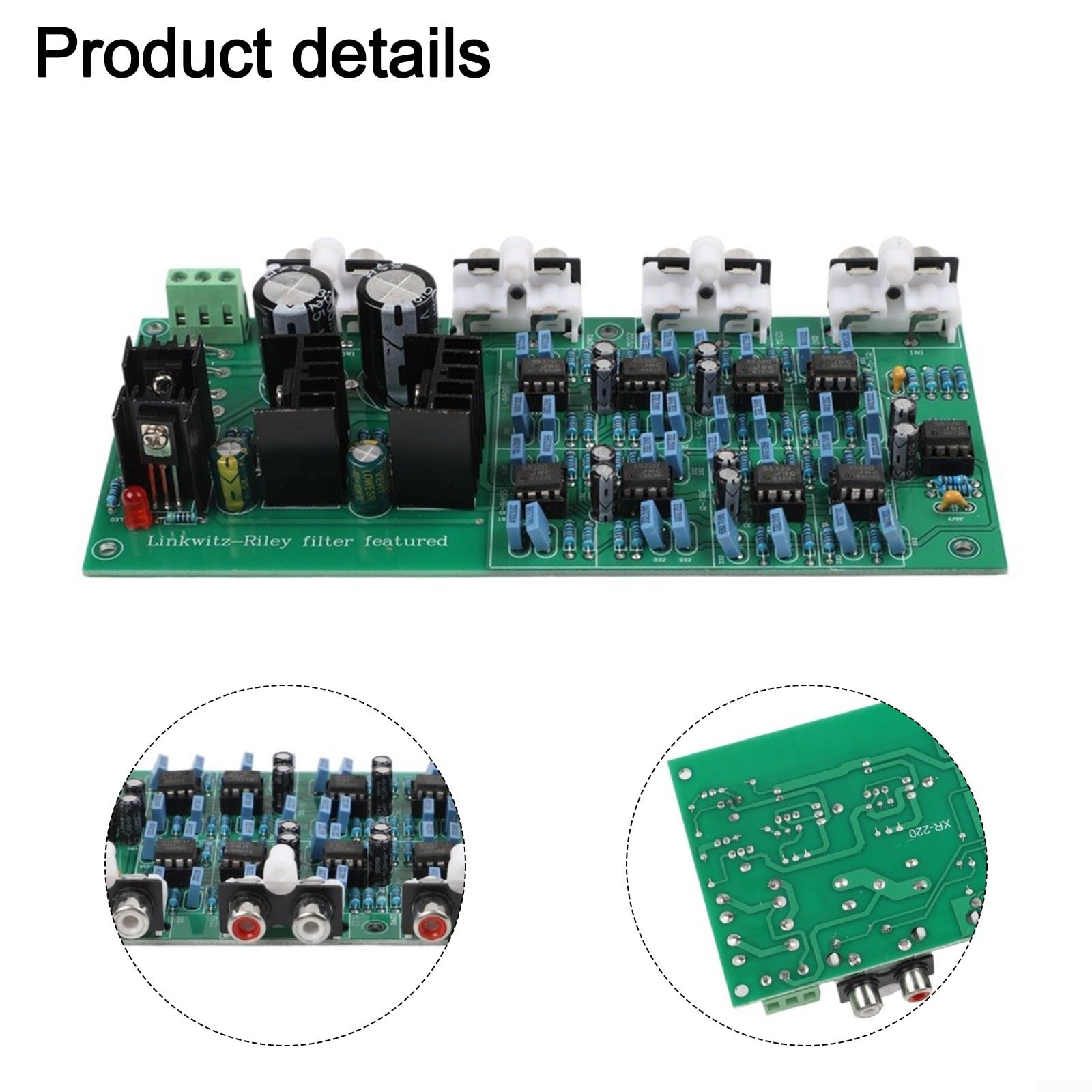 Crossover elettronico a 3 vie con punti di separazione regolabili per audio HiFi, uscita a 6 canali, chip NE5532, 173 x 79 mm