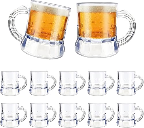 12 Pcs Mini Plastic Beer Mugs - Beer Gifts For Couples