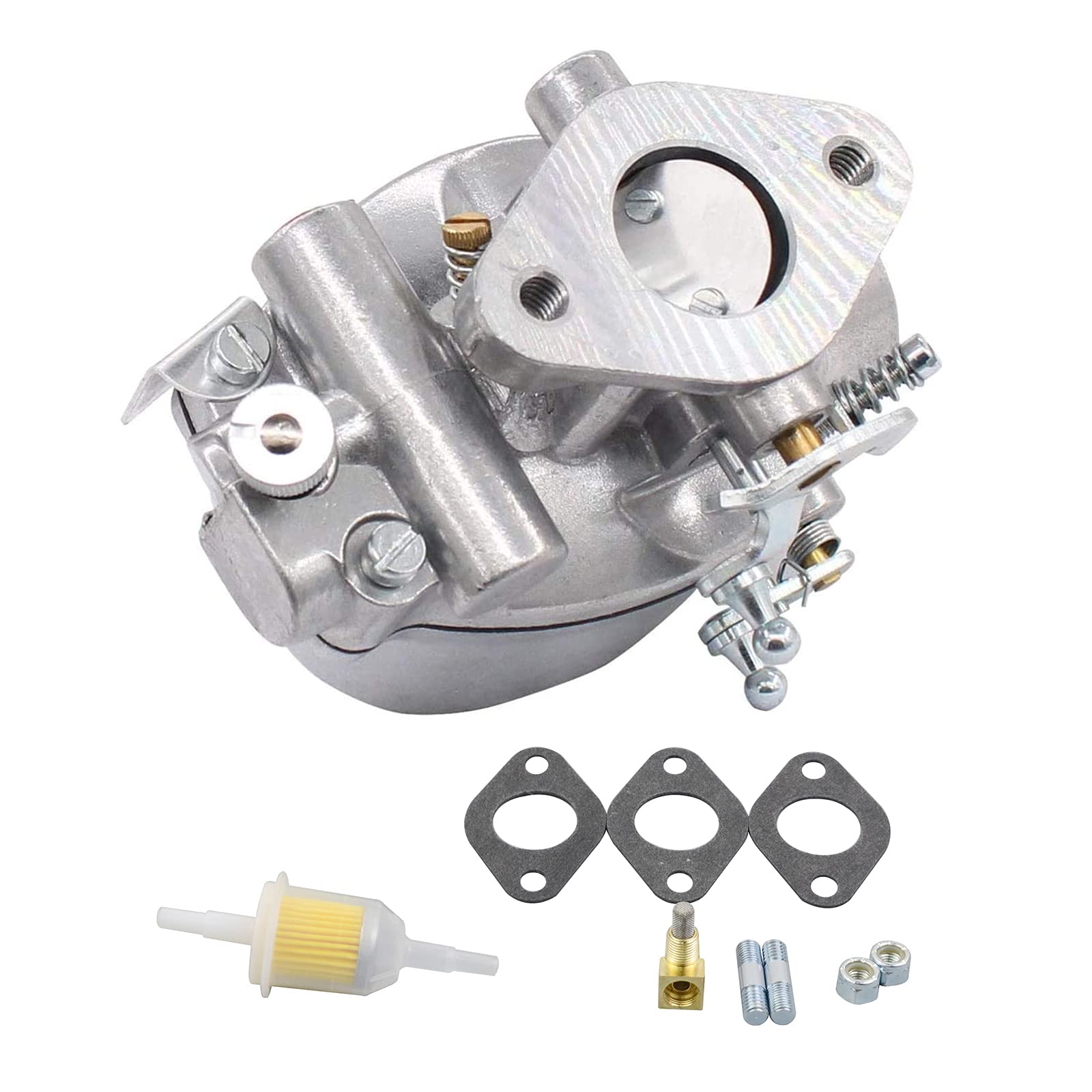 Huntike 8N9510C Tractor Carburetor w/Gasket & Bolts Fits for F-ord 2N 8N 9N Tractor with 120 Cubic Inch Flat Head Engine - Part# 9N9510A B3NN9510A TSX241A TSX33, 0-13876