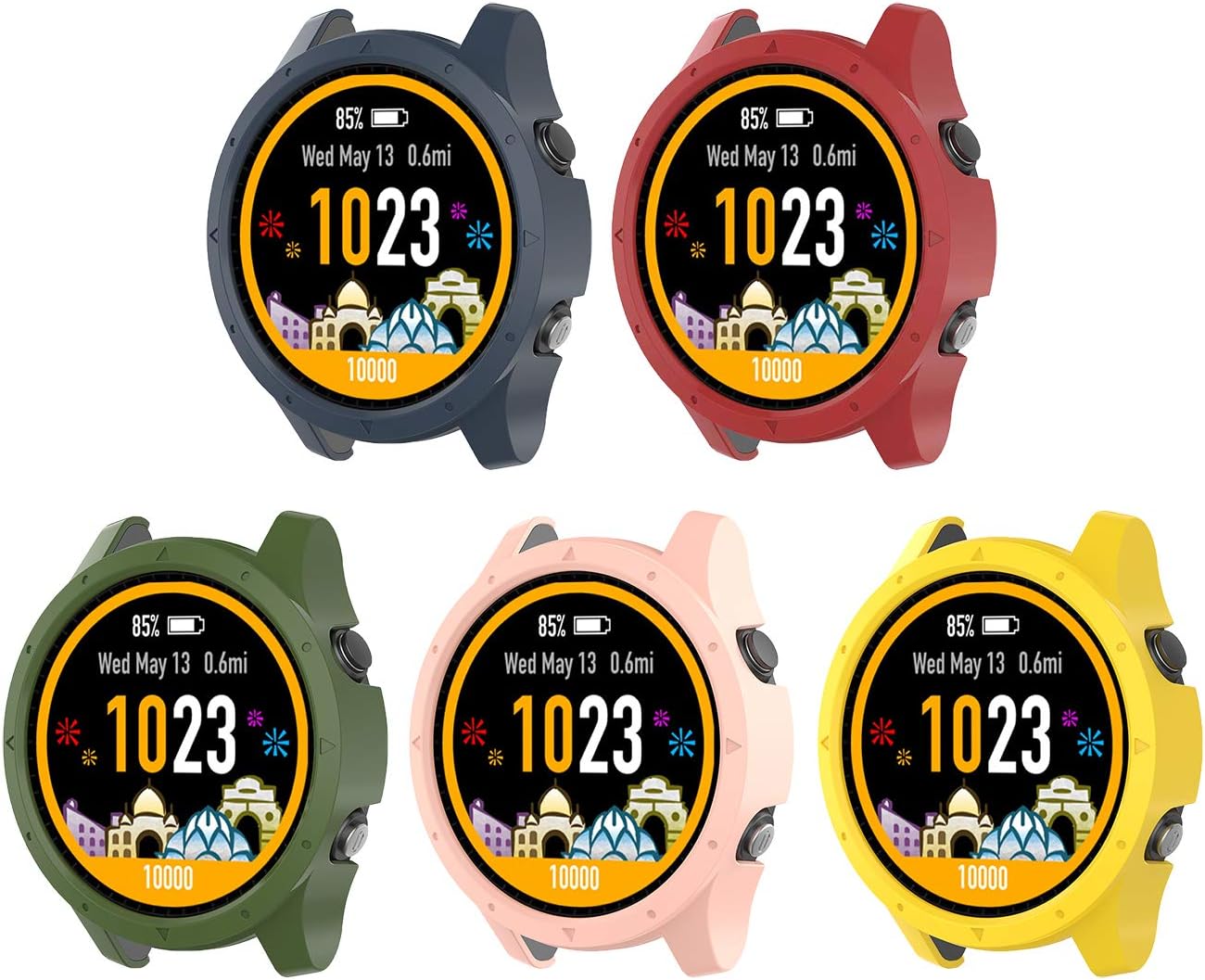Compatible with Garmin Forerunner 935,945 Running Watch Case, Bezel Protectors Designed for FR 935 / FR 945 Covers PC Plated Bumper(10 Colors in a Pack)