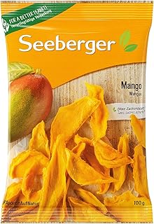 Seeberger Mangue : Lamelles de mangues séchées mûries au soleil - fruitées et exotiques - sans sucre ajouté - encas énergétique, vegan (1 x 100 g)