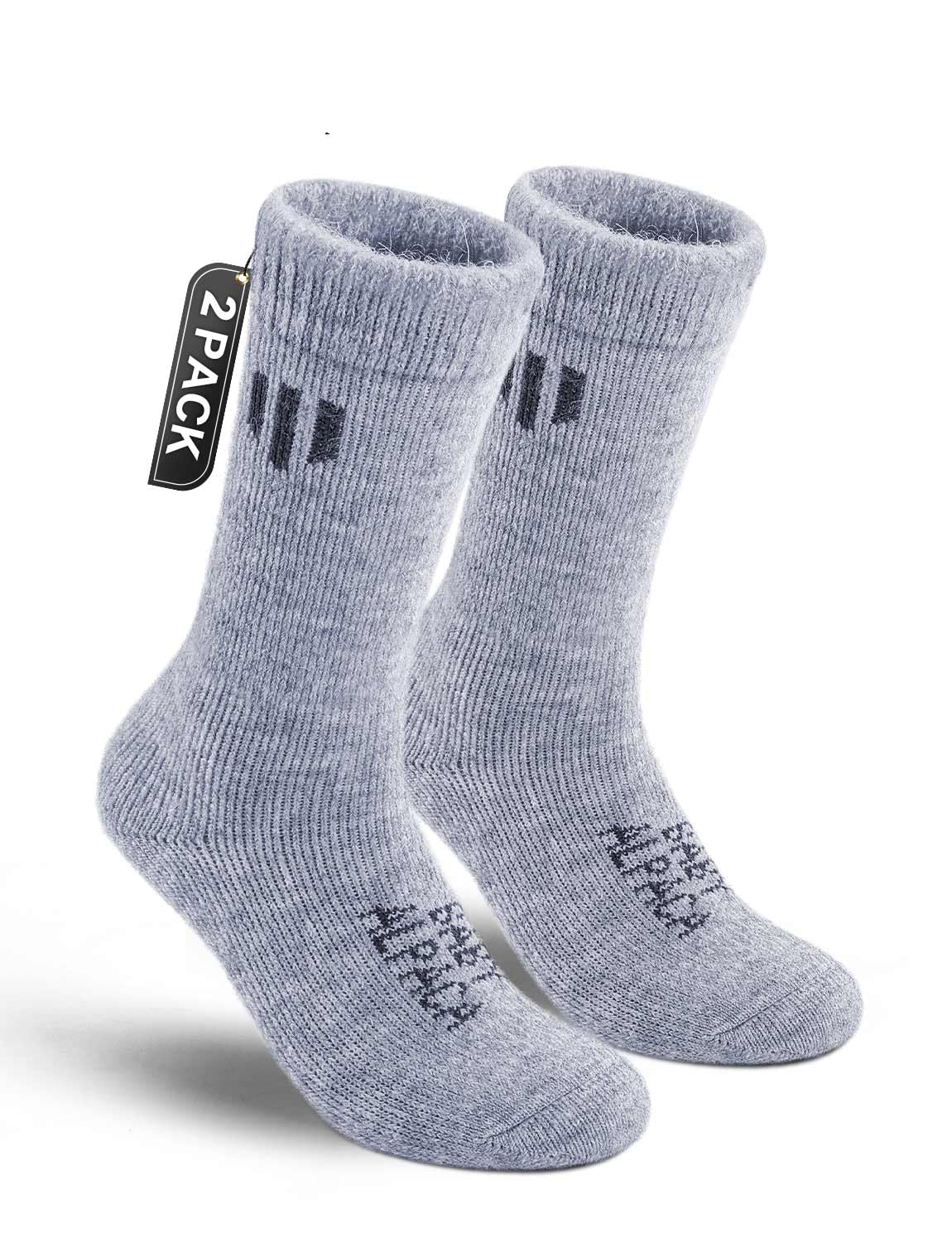 Juclise Alpaca Wool Crew Socks Men and Women,Thick Thermal Winter Cold Weather Hunting Hiking,Moisture Wicking Cushioned