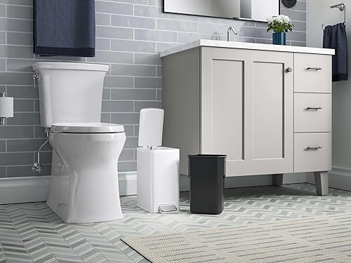 Vista 12 de Kohler 20956-ST - Escalón de cocina de reciclaje manos libres de 11 galones, cubo de basura con pedal de pie, tapa de cierre silencioso, acero Acero