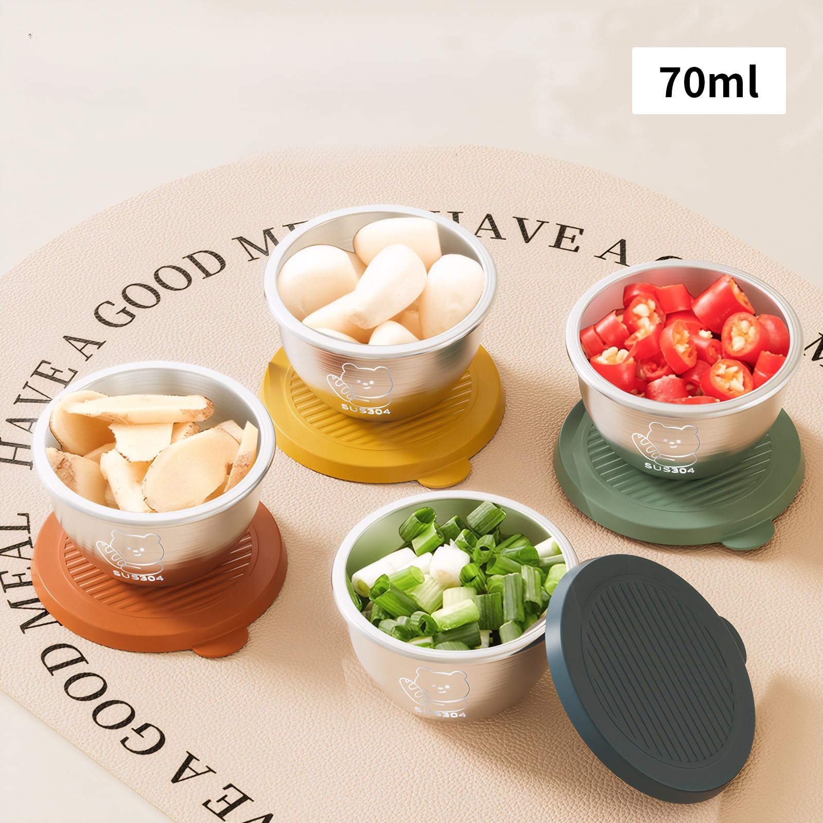 Contenitori Piccoli per Alimenti 6pc Mini Contenitori per Salse