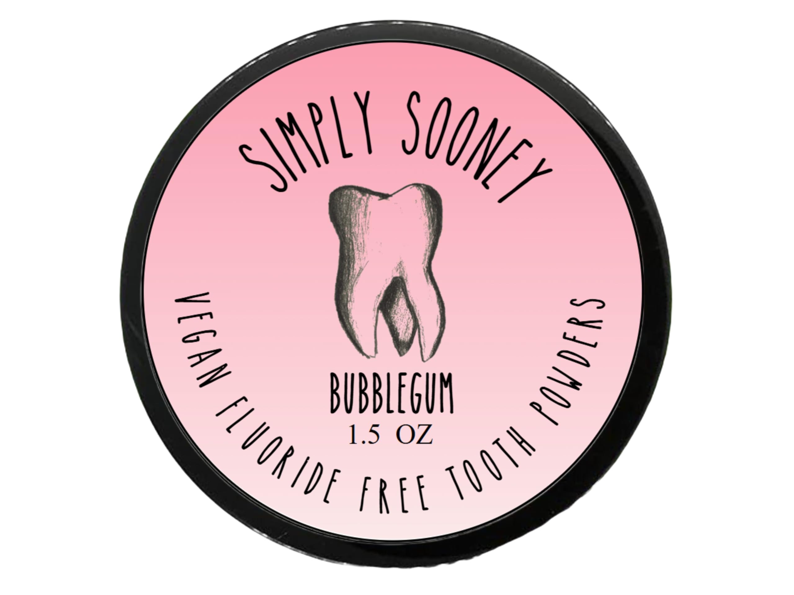 Simply Sooney Remineralizing Vegan Mineral Tooth Powder I Bubblegum Formula for Kids I Natural Whitening I Stronger Teeth 1.5oz (1.5 oz jar)