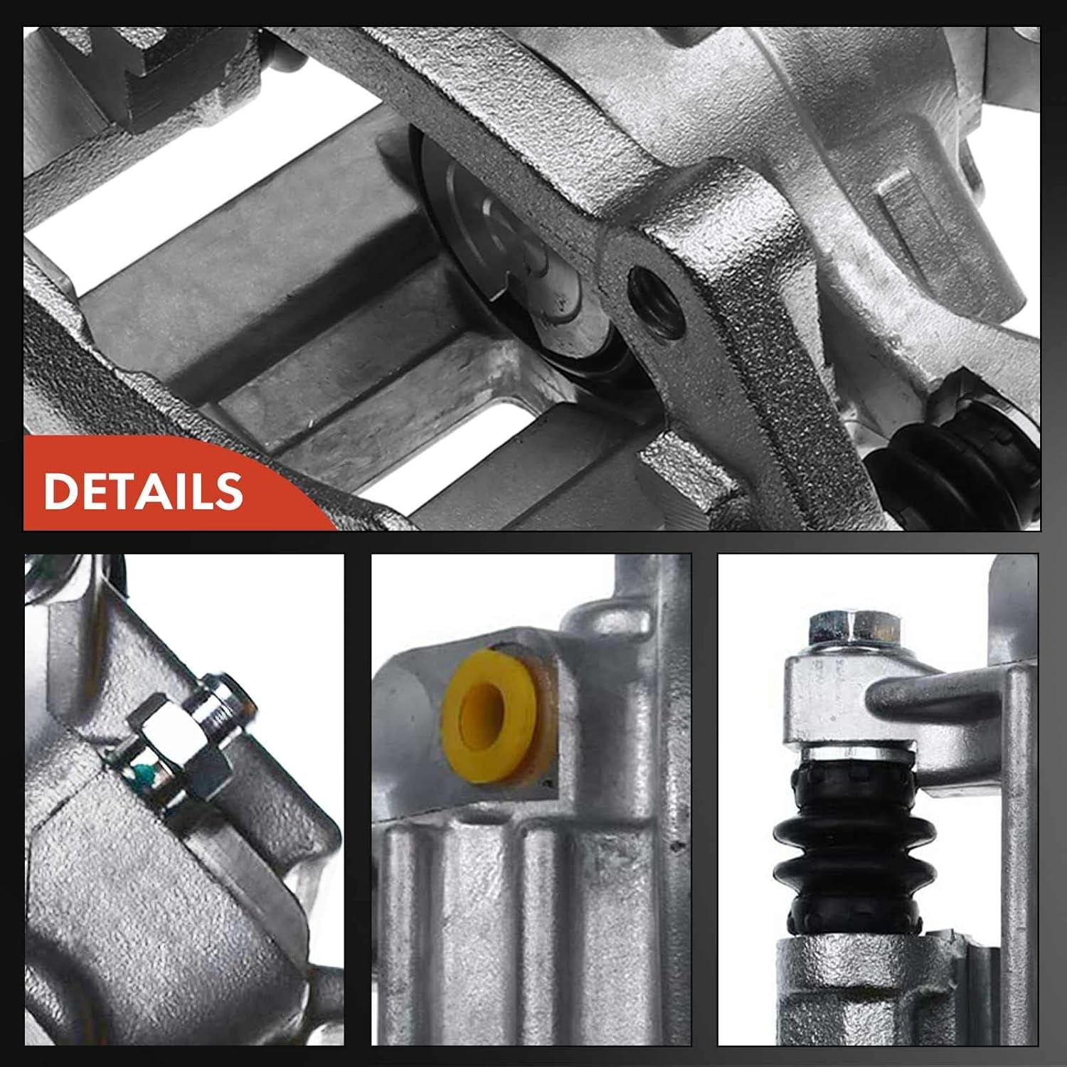 A-Premium Disc Brake Caliper Assembly with Bracket Compatible with Select Jaguar Models - Vanden Plas, XJ8, 2004-2005, V8 4.2L - Rear Left Driver Side